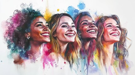 Five women, each with distinct looks and expressions