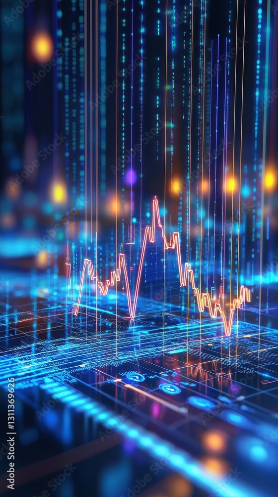 Poster detailed graph displayed on a computer screen illustrating business strategies and freemium concept 