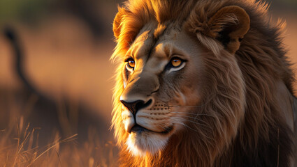 Fototapeta premium Majestic King of the Savanna