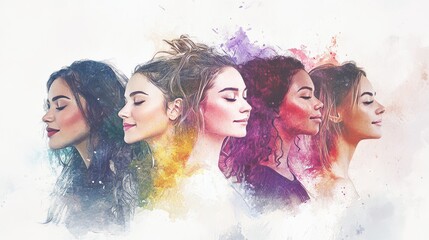 Five women, each with distinct looks and hairstyles