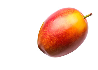 mango with leaves isolated on transparent background png