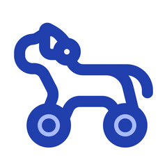 pull toy dog blue style