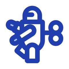 robot key blue style