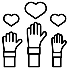 Obraz premium Philanthropy Icon