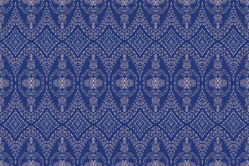 Sashiko is a type of traditional Japanese embroidery or stitching used for the decorative and functional reinforcement of cloth and clothing.Ethnic pattern, Ogee, Geometric style, Seamless textile.