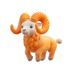 3D Cartoon Ram Character