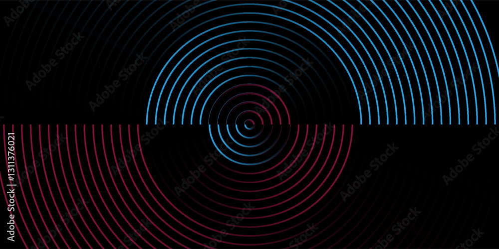 Poster abstract futuristic technology lines background with light effect. glowing circle lines. modern shin