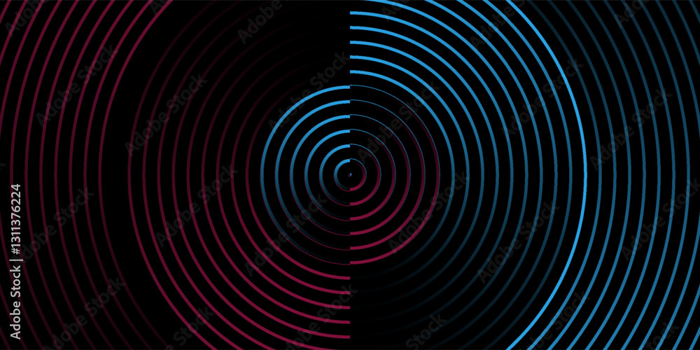 Poster abstract futuristic technology lines background with light effect. glowing circle lines. modern shin
