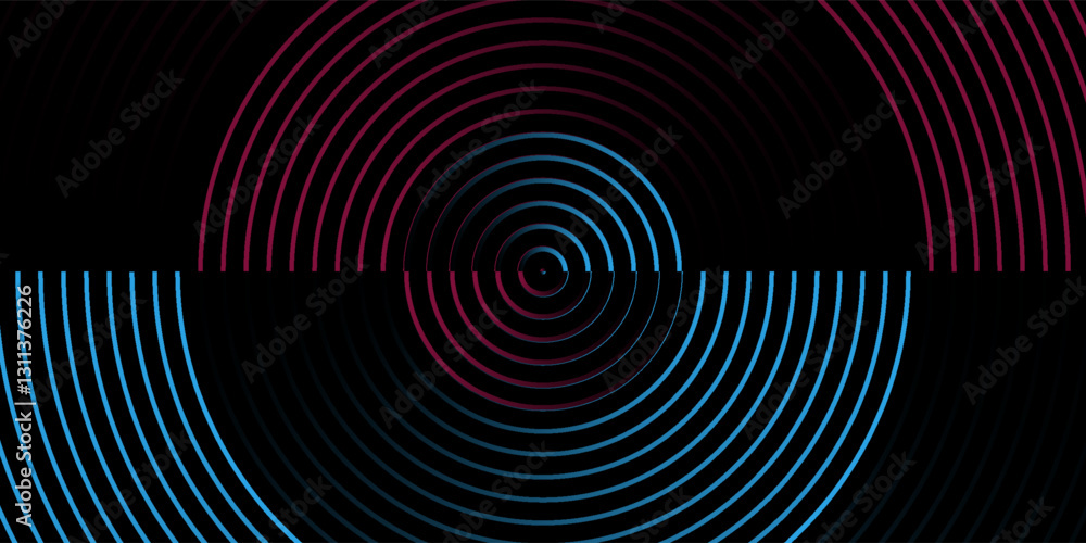Poster abstract futuristic technology lines background with light effect. glowing circle lines. modern shin