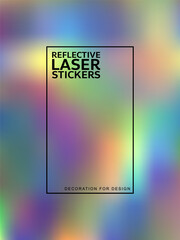 Abstract gradient metal reflection rainbow for decoration