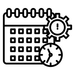 Obraz premium Maintenance Schedule Icon