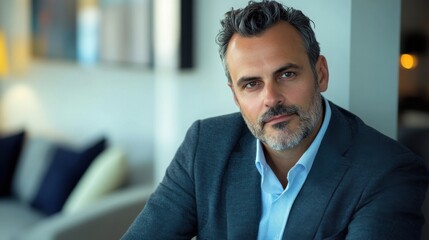 Fototapeta premium portrait of confident man in business attire