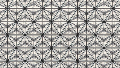 Futuristic Geometric Precision: Symmetrical Abstract Triangle Pattern with Metallic Silver Tones for a Modern and High-Tech Decorative Architectural Design