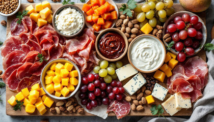 Gourmet Delights: An Artfully Arranged Charcuterie Board