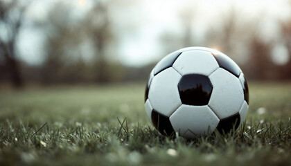 Soccer Ball on Grass Field
