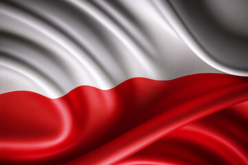 Naklejka premium Poland National Flag Illustration in close up, Part 2