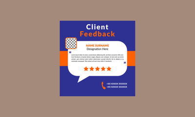 Modern Client Testimonial Design. Abstract Layout Display for Promotional Campaign.