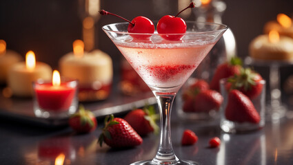 fruit cocktail in a bar