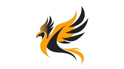 Naklejka premium Abstract flying bird logo design