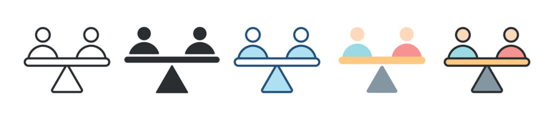 Stability Icon Set Multiple Style Collection