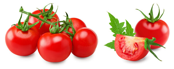 fresh tomatoes isolated on white background. clipping path