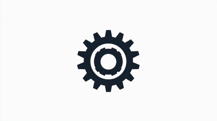 Two interlocking gears on white background.  Possible use Engineering, technology concept