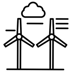 Wind Turbine Icon