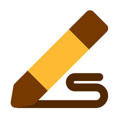 draw crayon flat style