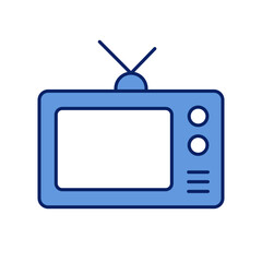 vector icon old time television flat design