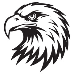 eagle head vector illustration on white background