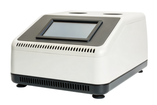 Lab device with digital display for research isolated with transparent background