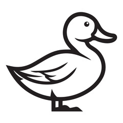 duck on white background