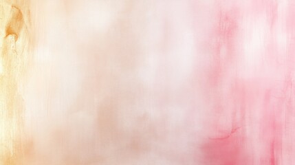 Fototapeta premium A luminous gradient of soft blush pink and pale gold, glowing with a gentle iridescence.