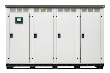 Industrial Electrical Control Panel with Display Screen isolated with transparent background