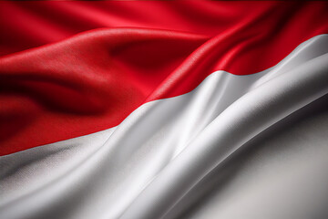 Monaco National Flag Illustration in close up, Part 1