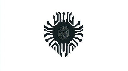 Fototapeta premium Abstract circuit design, geometric pattern, technology concept, for website background