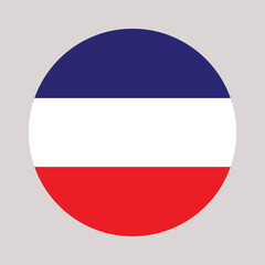 Obraz premium The flag of Los Altos, California. It features three horizontal stripes in the colors blue, white, and red.