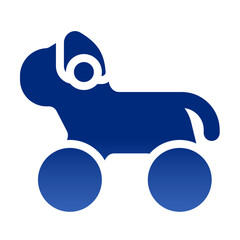 pull toy dog gradient style