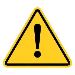 Yellow triangle warning sign no background in PNG format