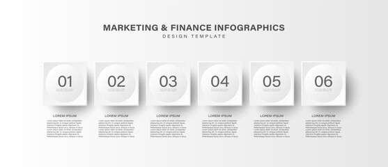 6 options or steps vector stylish infographic template