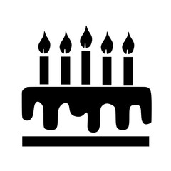 birthday cake vector silhouette