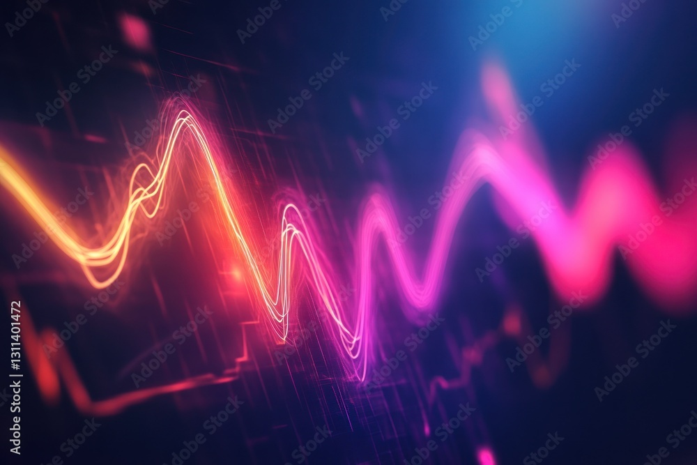 Aufkleber vibrant abstract wave patterns showcasing dynamic motion effects
