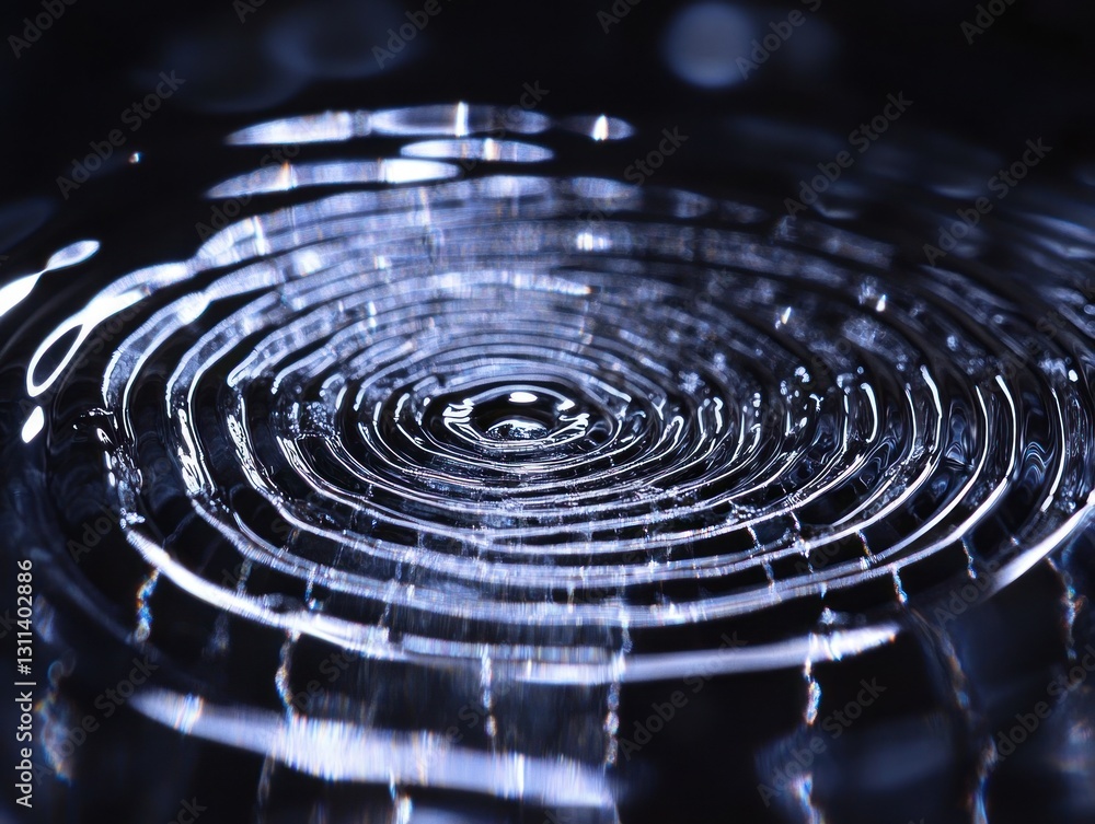 Poster close-up of water ripples creating a serene pattern