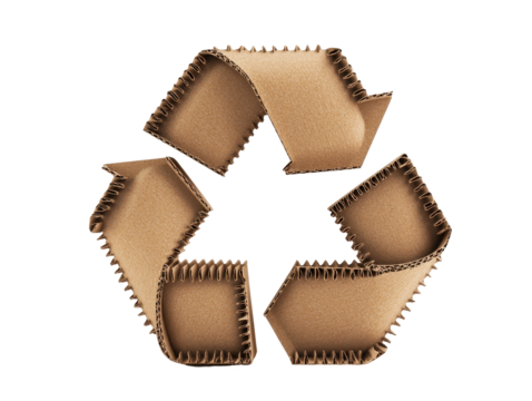 Isolated Cardboard Recycle Symbol