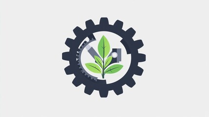 Gear, plant, technology,  innovation, sustainable design