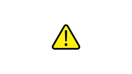 Sign. Exclamation point on a yellow triangle. Caution and warning. Road sign. Caution danger sign. 4k animated