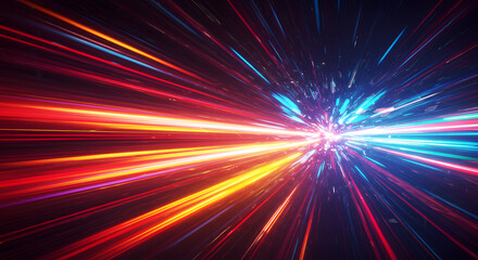 Obraz premium Dynamic Abstract Digital Art Depicting Speed and Energy