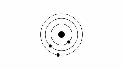 Abstract futuristic rotating circle orbit animation. Macro Solar System Diagram animation. 4k © VISION MOTION