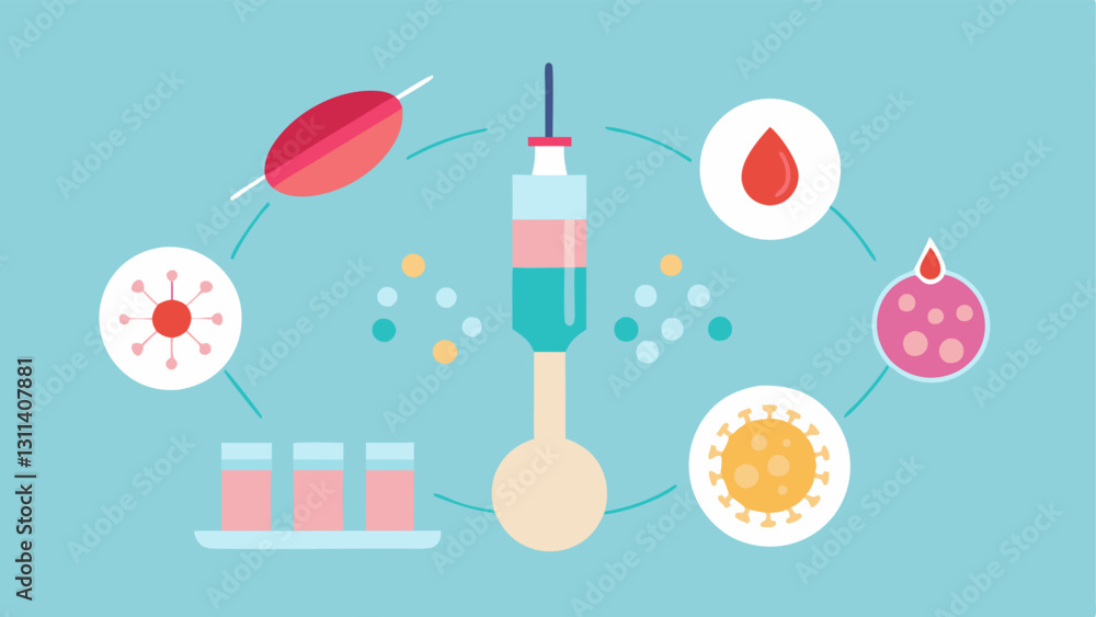 Poster these illustrations can effectively convey the concept and process of microneedling with exosome ser