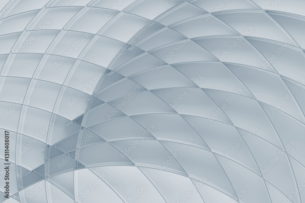 Poster futuristic technology abstract background, dynamic pattern - thin light curved lines, grid on light 